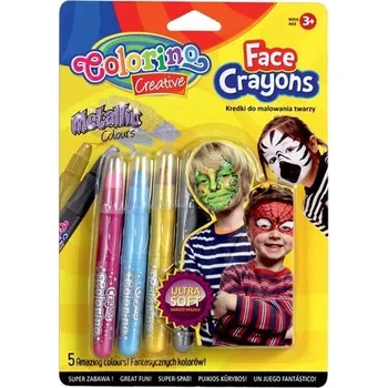 Dětské zboží Kredki do malowania twarzy 5-kol. na blistrze metalic, Patio