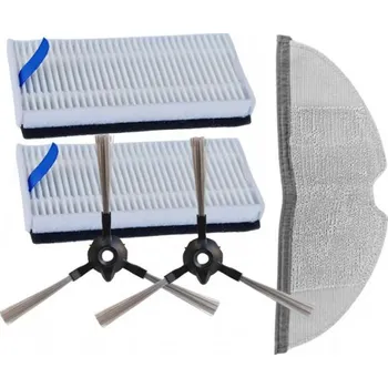 Sada příslušenství pro robotický vysavač HEPA filtry, kartáče k vysavači XIAOMI Robot Vacuum E5 Black EU a mop 5ks sada