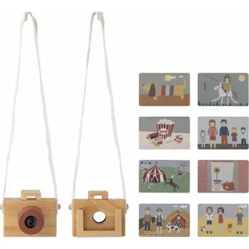 Dřevěná hračka Dřevěný dětský fotoaparát Dalton - set 5 ks