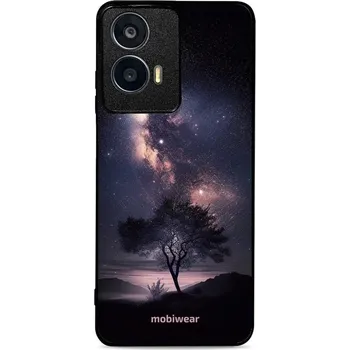 Pouzdro na mobilní telefon Lesklý kryt Mobiwear Glossy - Motorola Moto E14 - G005G Strom s galaxií (Prémiové lesklé pouzdro, obal, kryt Mobiwear Glossy na mobil Motorola Moto E14 - G005G Strom s galaxií, materiál Plast + TPU silikon - krytí po všech stranách, neošoupatelný potisk,)