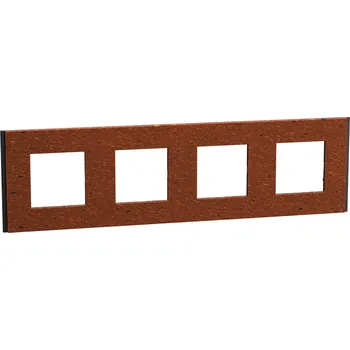 Elektrická zásuvka SCHNEIDER ELECTRIC SCHNEIDER Rámeček Unica Deco Materials čtyřnásobný, Terracotta NU600871