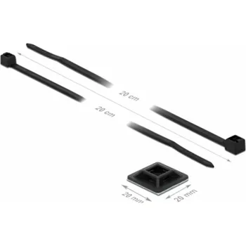 Montážní základna 20 x 20 mm s kabelovou páskou d 200 x š 2,5 mm