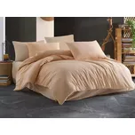 Brotex Povlečení krep UNI Béžové Zipový uzávěr 140 x 200, 70 x 90