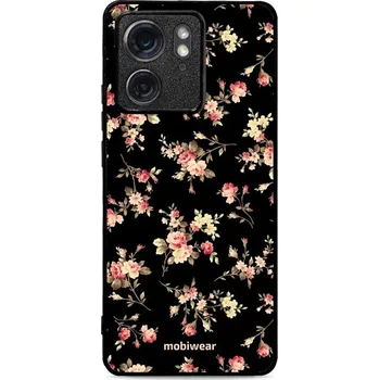 Pouzdro na mobilní telefon Lesklý kryt Mobiwear Glossy - Motorola Edge 40 - G039G - Květy na černé (Prémiové lesklé pouzdro, obal, kryt Mobiwear Glossy na mobil Motorola Edge 40 - G039G - Květy na černé, materiál Plast + TPU silikon - krytí po všech stranách, neošoupatelný potisk,)