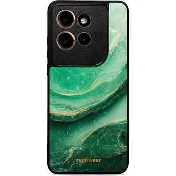Pouzdro na mobilní telefon Lesklý kryt Mobiwear Glossy - Motorola Edge 50 Neo - G023G - Zelený mramor (Prémiové lesklé pouzdro, obal, kryt Mobiwear Glossy na mobil Motorola Edge 50 Neo - G023G - Zelený mramor, materiál Plast + TPU silikon - krytí po všech stranách, neošoupatelný)