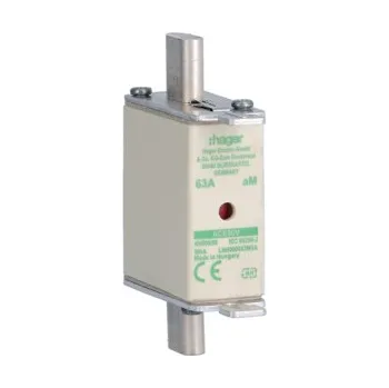 HAGER Pojistka nožová, NH000, 63A aM, 690V AC (balení 3ks) LNH000063M6A