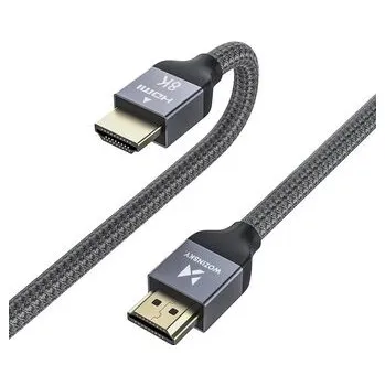 Video kabel Wozinsky kabel HDMI 2.1 8K 60 Hz 48 Gbps / 4K 120 Hz / 2K 144 Hz 5 m srebrny (WHDMI-50)