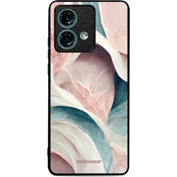 Pouzdro na mobilní telefon Lesklý kryt Mobiwear Glossy - Motorola Edge 40 Neo - G026G - Růžový a zelenkavý mramor (Prémiové lesklé pouzdro, obal, kryt Mobiwear Glossy na mobil Motorola Edge 40 Neo - G026G - Růžový a zelenkavý mramor, materiál Plast + TPU silikon - krytí po všech)