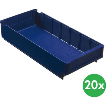 Úložný box Schoeller Allibert Plastová regálová přepravka MAX - 188 x 400 x 80 mm, 20 ks