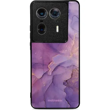 Pouzdro na mobilní telefon Lesklý kryt Mobiwear Glossy - Motorola Edge 50 Ultra - G050G - Fialový mramor (Prémiové lesklé pouzdro, obal, kryt Mobiwear Glossy na mobil Motorola Edge 50 Ultra - G050G - Fialový mramor, materiál Plast + TPU silikon - krytí po všech stranách,)