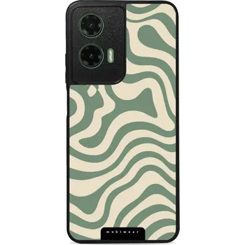 Pouzdro na mobilní telefon Lesklý kryt Mobiwear Glossy - Motorola Moto G35 5G - GA57G Zelené a béžové zkrouceniny (Prémiové lesklé pouzdro, obal, kryt Mobiwear Glossy na mobil Motorola Moto G35 5G - GA57G Zelené a béžové zkrouceniny, materiál Plast + TPU silikon - krytí po všech)