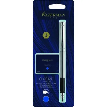 Pióro wieczne Allure F Chrom CT z nabojami, Waterman
