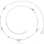 Zlatý náhrdelník z bílého zlata s kuličkami Au 585/1000 2,15g