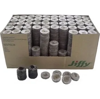 Substrát Jiffy průměr 33 mm, sadbovací tableta, BOX 2000 ks ( Přírodní sadbovací médium na úspěšné zakořenění a růst rostlin ze semínek nebo sazenic a řízků. Jiffy je do tablety stlačený kokos a rašelina, s malým množstvím živin. BOX 2000ks.)