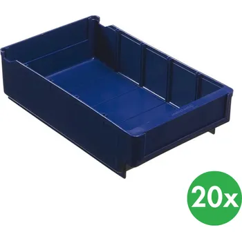 Úložný box Schoeller Allibert Plastová regálová přepravka MAX - 188 x 300 x 80 mm, 20 ks