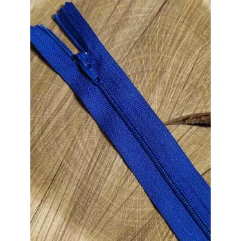 Zip Spirálový zip šíře 3 mm délka 18 cm barva modrá námořnická