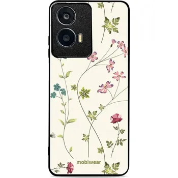 Pouzdro na mobilní telefon Lesklý kryt Mobiwear Glossy - Motorola Moto E14 - G035G - Tenké rostlinky s květy (Prémiové lesklé pouzdro, obal, kryt Mobiwear Glossy na mobil Motorola Moto E14 - G035G - Tenké rostlinky s květy, materiál Plast + TPU silikon - krytí po všech stranách,)