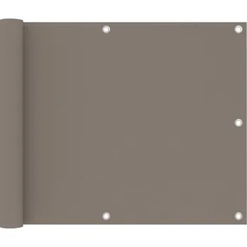 Markýza vidaXL Balkónová zástěna taupe 75 x 500 cm oxfordská látka