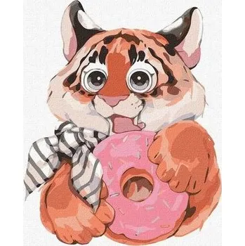 Set školních potřeb Malowanie po numerach - Słodki pączek 25x40cm