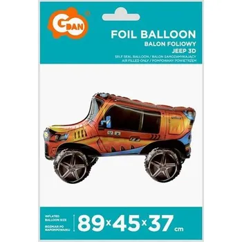 Balon foliowy Jeep 3D, 89x45x37 cm, GoDan