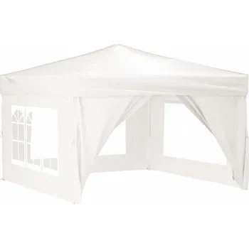 Zahradní stan OMAXI Skládací party stan s bočními stěnami bílý 3 x 3 m 974582