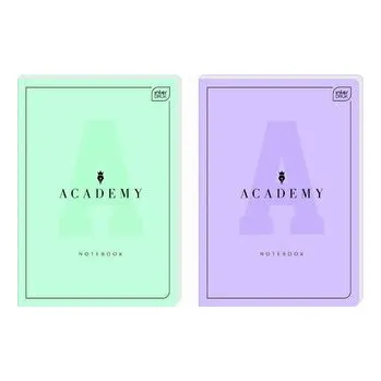 Set školních potřeb Brulion A4 96 k. linia 90g Academy pastel, Interdruk