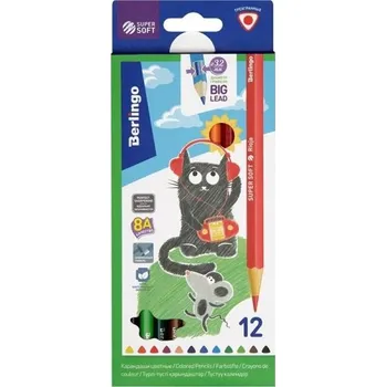 Set školních potřeb Kredki ołówkowe trójkątne SuperSoft 12 kolorów