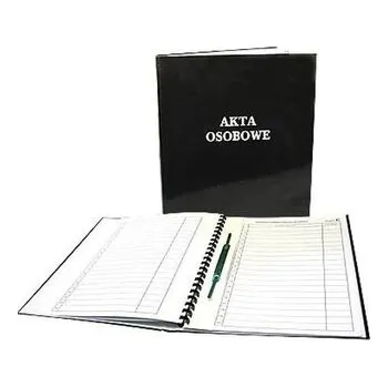Archivační box Akta osobowe ABCD b/w oprawa twarda bez tresci czarna. 339-141, Warta