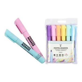 Set školních potřeb Marker Pastelowy 6 kolorów