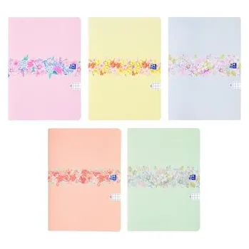 Set školních potřeb Brulion B5 96k kratka z marginesem Flowers, Oxford