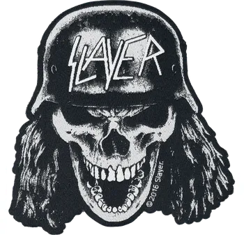 Nášivka Nášivka z Slayer - Wehrmacht Skull - Žádný - cerná/bílá