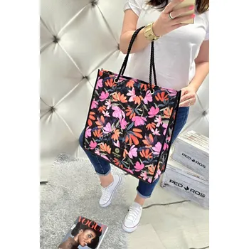 Kabelka Kabelka nákupní FLOWERS růžová