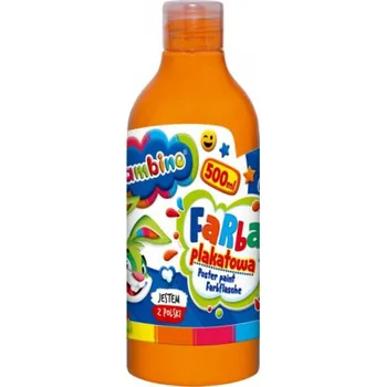 Set školních potřeb Farba plakatowa w butelce 500 ml. - pomarańczowa Bambino, St.Majewski