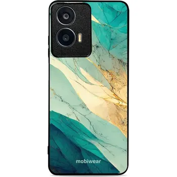 Pouzdro na mobilní telefon Lesklý kryt Mobiwear Glossy - Motorola Moto G04 - G024G - Zlatavý a zelenkavý mramor (Prémiové lesklé pouzdro, obal, kryt Mobiwear Glossy na mobil Motorola Moto G04 - G024G - Zlatavý a zelenkavý mramor, materiál Plast + TPU silikon - krytí po všech)