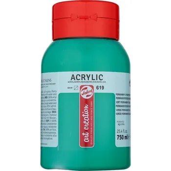 Speciální výtvarná barva Farba akrylowa 750ml Permanent Green Deep 619 Art Creation, Talens