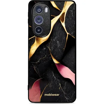 Pouzdro na mobilní telefon Lesklý kryt Mobiwear Glossy - Motorola Edge 30 Pro - G021G Černý a zlatavý mramor (Prémiové lesklé pouzdro, obal, kryt Mobiwear Glossy na mobil Motorola Edge 30 Pro - G021G Černý a zlatavý mramor, materiál Plast + TPU silikon - krytí po všech stranách,)