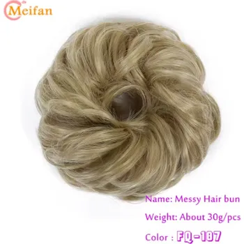 Gumička s vlasovým příčeskem ve tvaru drdolu - odstíny hnědé Barva: 107