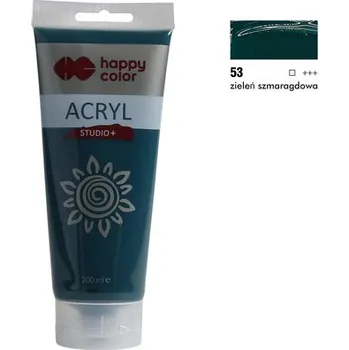 Set školních potřeb Farba akrylowa Studio 200ml, zieleń szmaragdowa, Happy Color