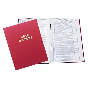 Archivační box Akta osobowe ABCD oklejane z treścią bordo 339-031, Warta