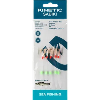 Kinetic Návazec Sabiki FullHouse Fishskin 5ks Velikost háčku: #4