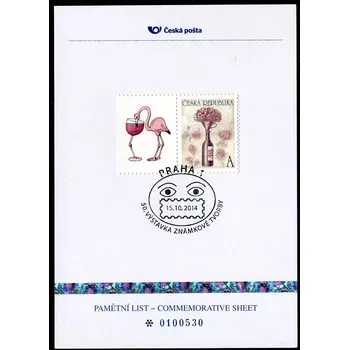 Poštovní známka Česká pošta (2014) PLZ 46 - Pamětní list - Praha 1 - 50. výstavka známkové tvorby