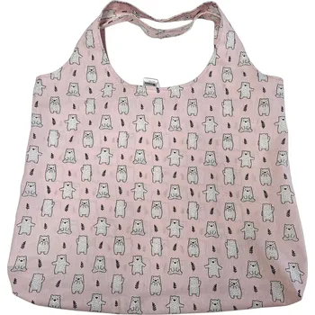 Ebbie Nákupní taška skládací vzor tašky: Méďa Ebík růžový