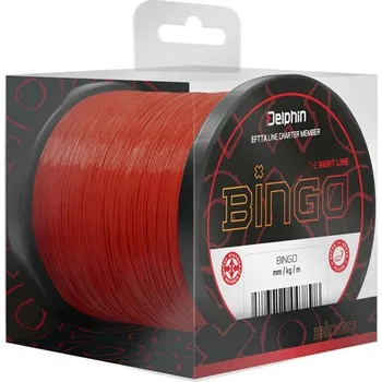 Rybářský vlasec DELPHIN - Vlasec Bingo Matt Červená 0,35 mm 9,4 kg 600 m
