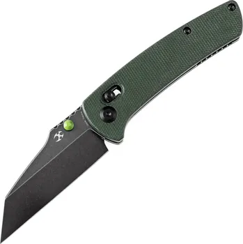 kapesní nůž Kansept Main Street Black Stonewashed 154CM Green Micarta T1015V6 (Crossbar Lock)