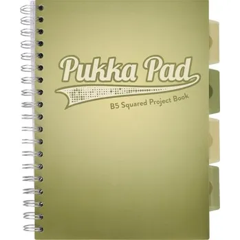 Set školních potřeb Kołonotes Project Book B5 100k 80g kratka Olive Green oliwkowy, Pukka Pad