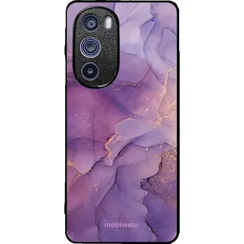Pouzdro na mobilní telefon Lesklý kryt Mobiwear Glossy - Motorola Edge 30 Pro - G050G - Fialový mramor (Prémiové lesklé pouzdro, obal, kryt Mobiwear Glossy na mobil Motorola Edge 30 Pro - G050G - Fialový mramor, materiál Plast + TPU silikon - krytí po všech stranách, neošoupatelný)