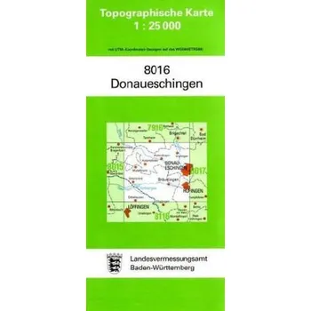 Topographische Karte Baden-Württemberg Donaueschingen