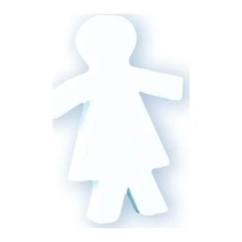 Set školních potřeb Sylwetka symbol kobiety 12 x 9 x 1.5 cm papier biały AC763 C, Decopatch