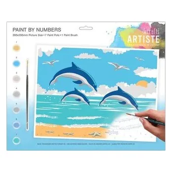 Set školních potřeb Zestaw do malowania duży - Artiste - Leaping Dolphins., Docrafts