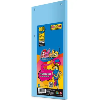 Archivační box Przekładki 1/3 A4 100k niebieski jasny, Pastello